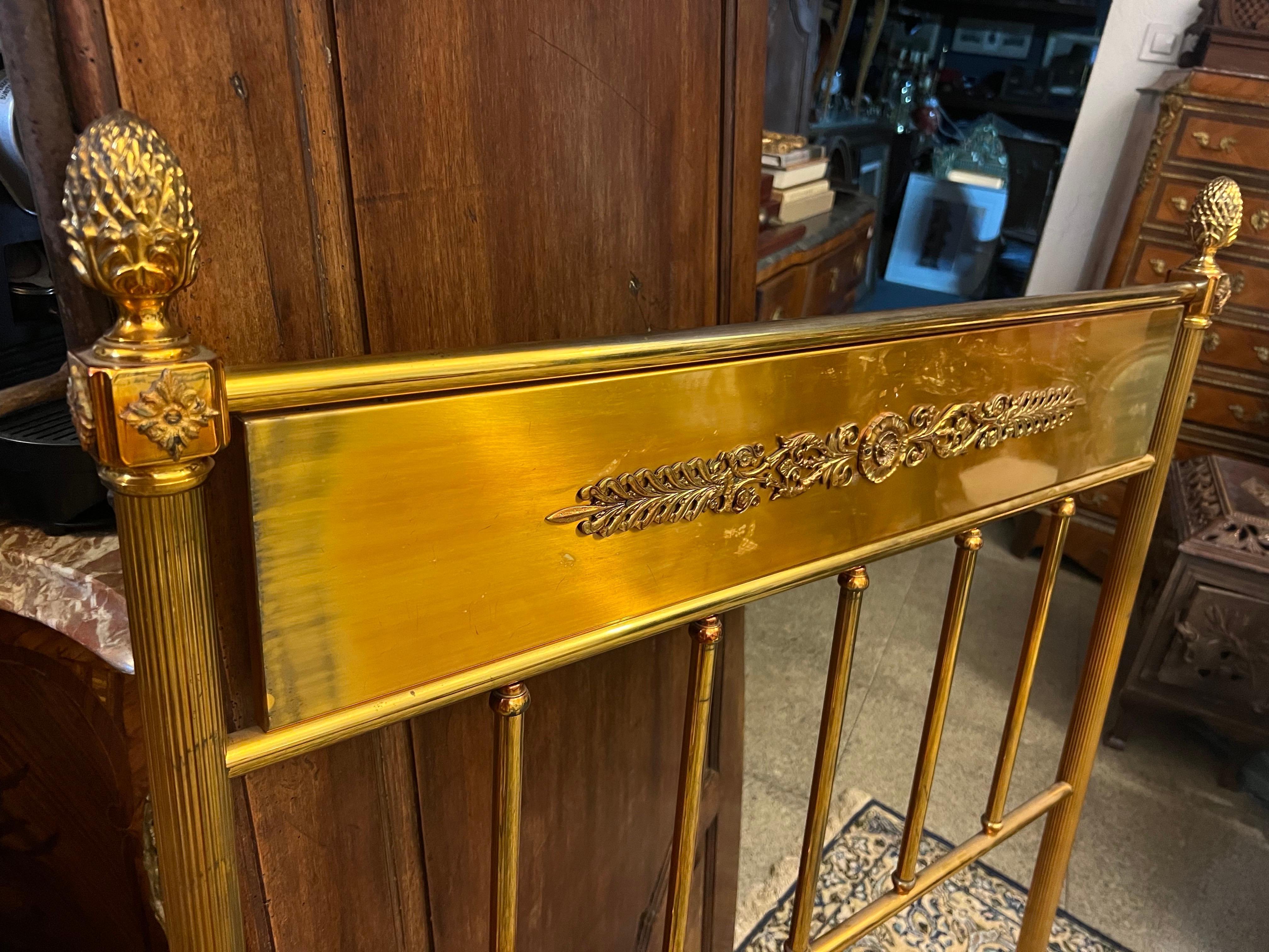 20th Century French Brass Bed Frame Parts by Albert Will For Sale 7