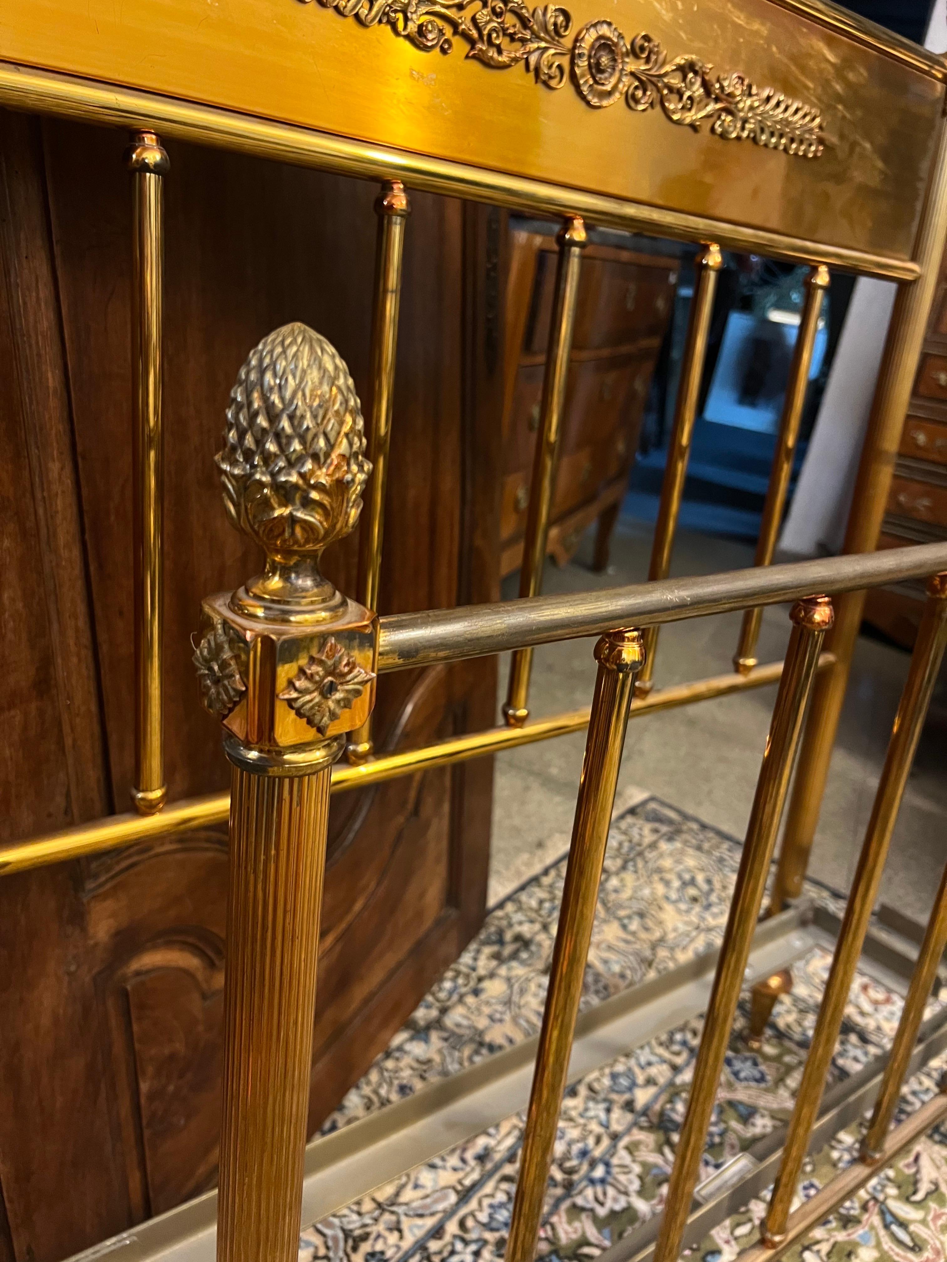 20th Century French Brass Bed Frame Parts by Albert Will For Sale 1
