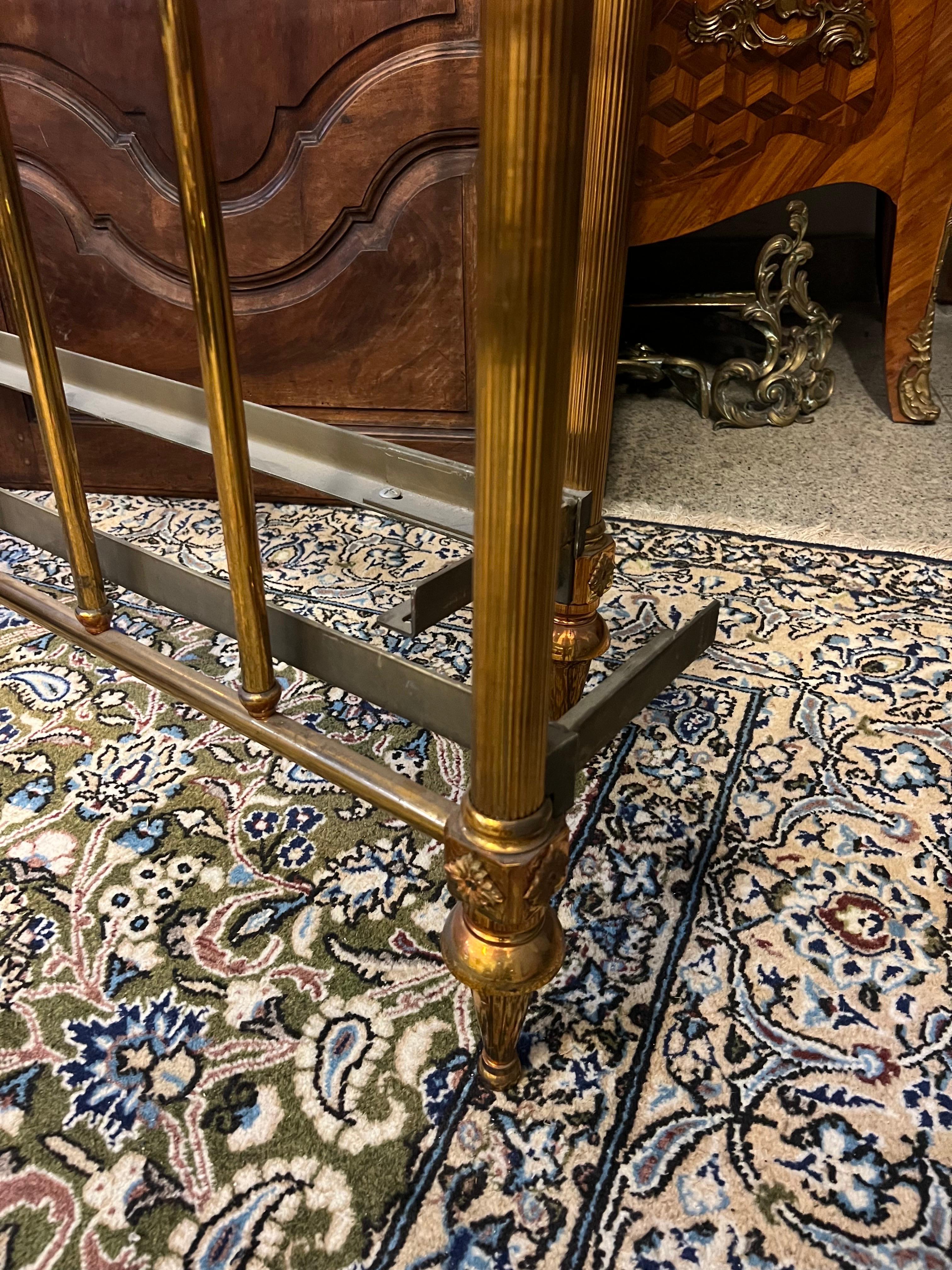 20th Century French Brass Bed Frame Parts by Albert Will For Sale 2
