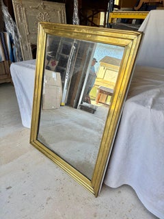 20th Century French Brass Bistro Wall Mirror