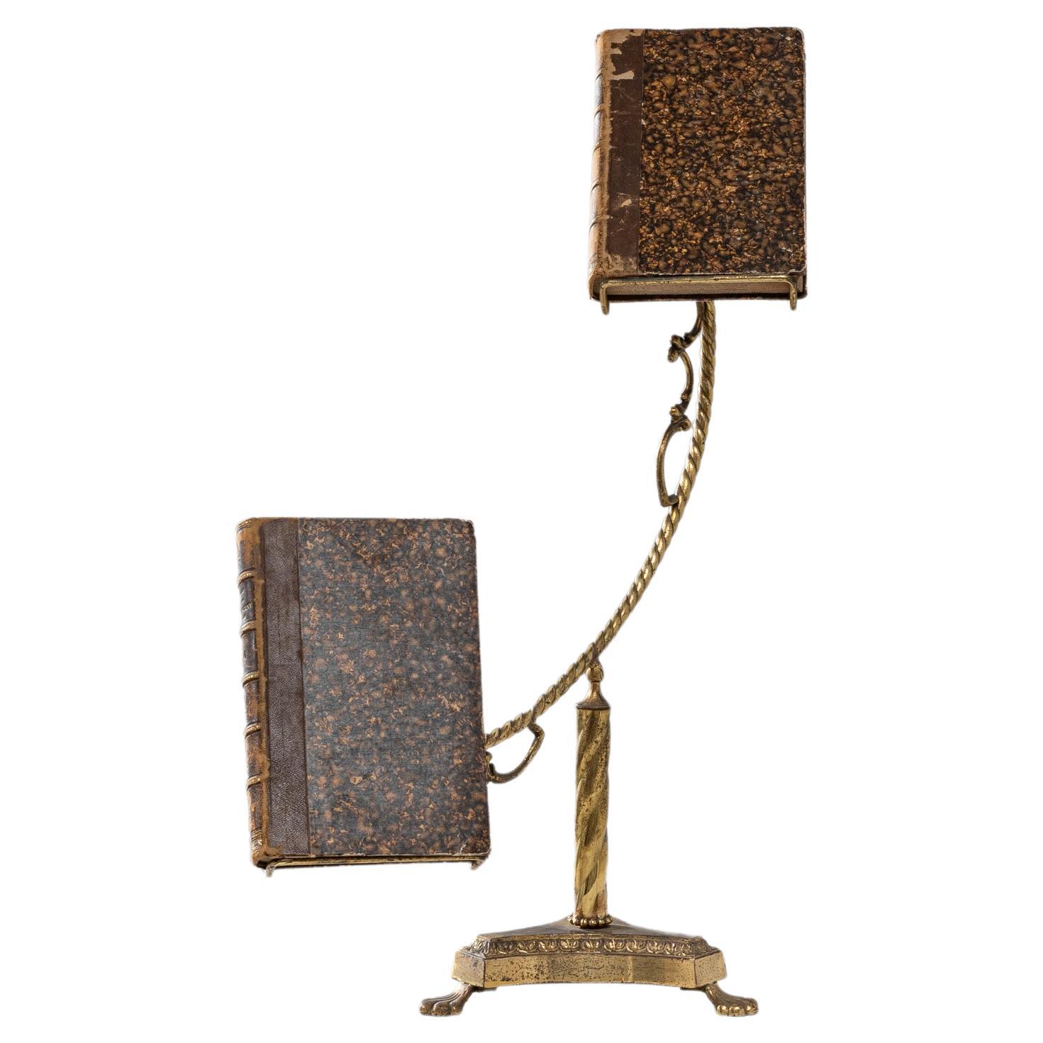 20th Century French Brass Book Stand For Sale