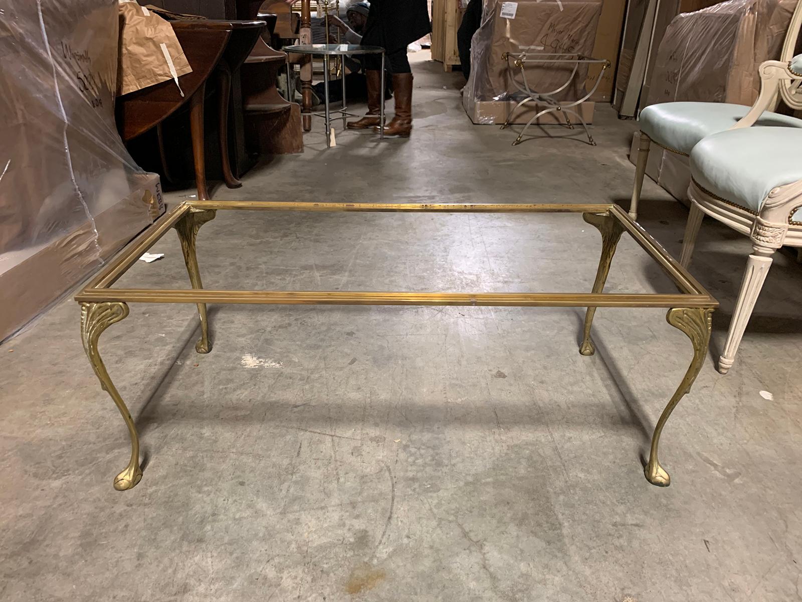 20th Century French Brass Bronze Coffee Table Base 9