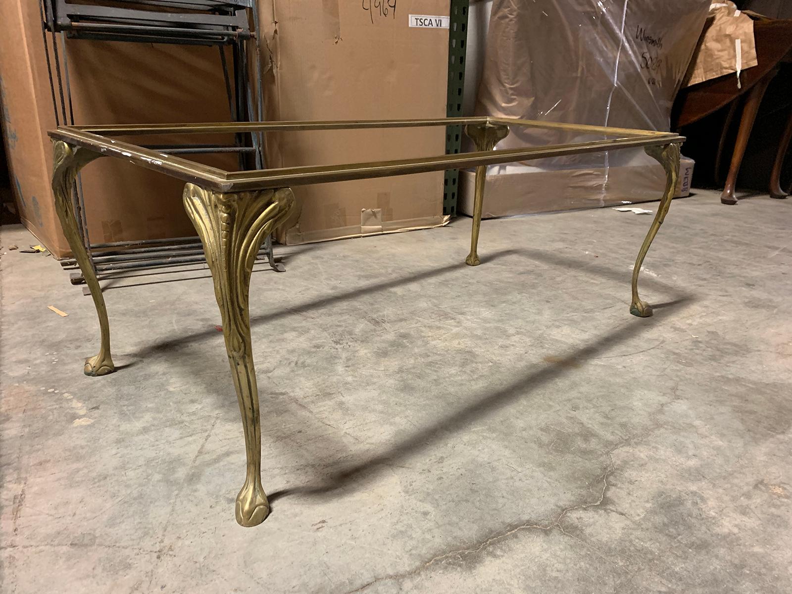 20th Century French Brass Bronze Coffee Table Base 1