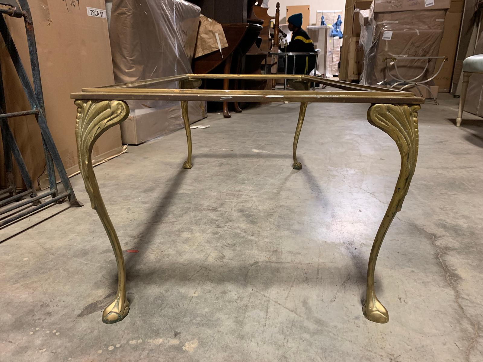 20th Century French Brass Bronze Coffee Table Base 2