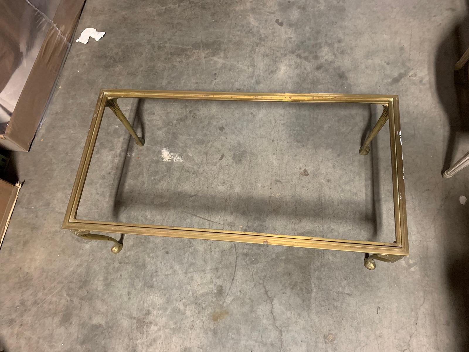 20th Century French Brass Bronze Coffee Table Base 3
