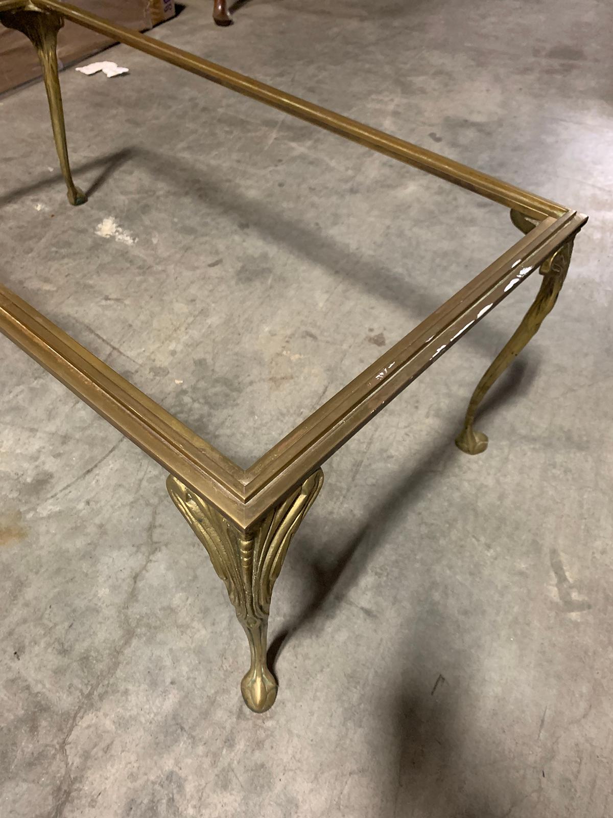 20th Century French Brass Bronze Coffee Table Base 4