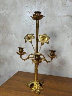 20th century French Brass Candelabras
