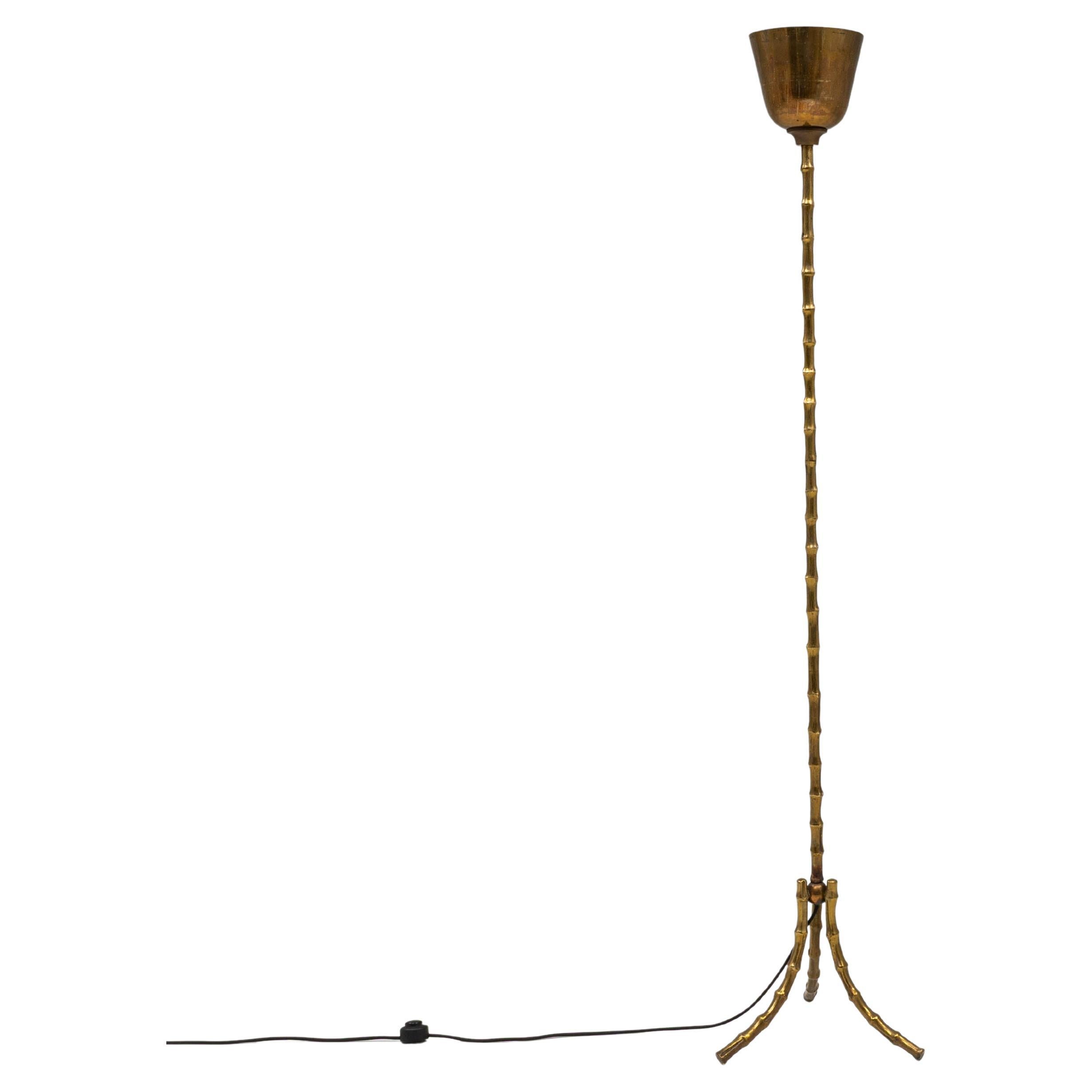 20th Century French Brass Floor Lamp