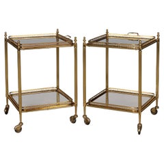 Used 20th Century French Brass & Glass Drinks Trolleys, c.1970