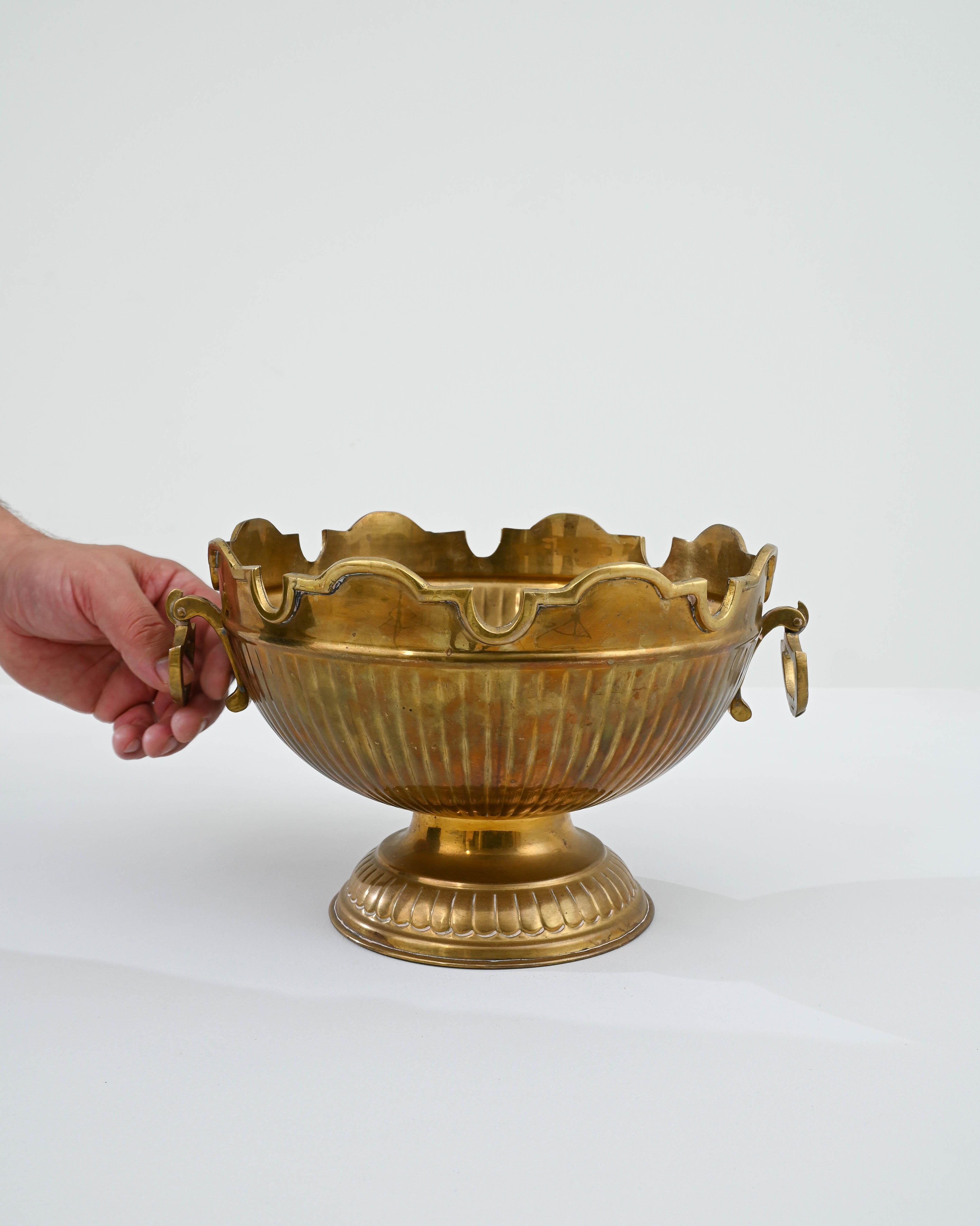 French Provincial 20th Century French Brass Ice Bucket 