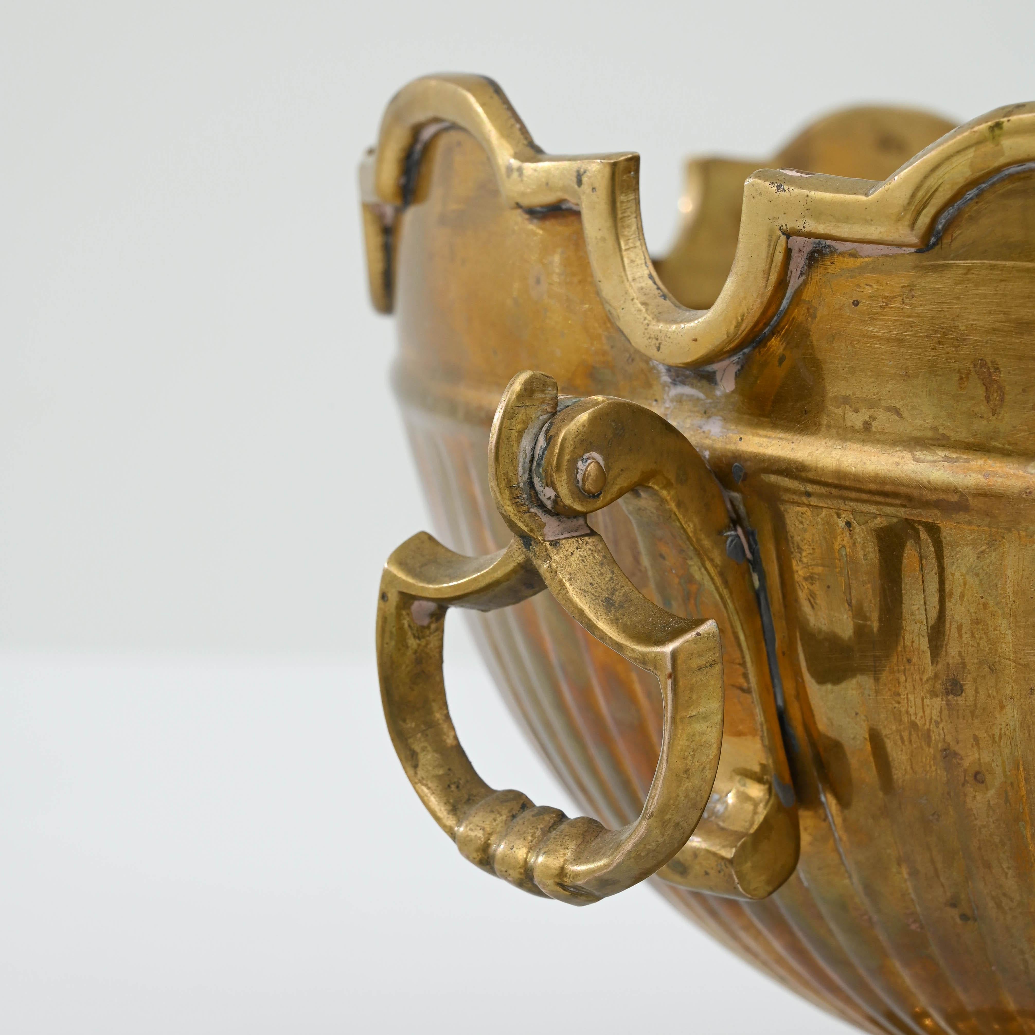 20th Century French Brass Ice Bucket  4