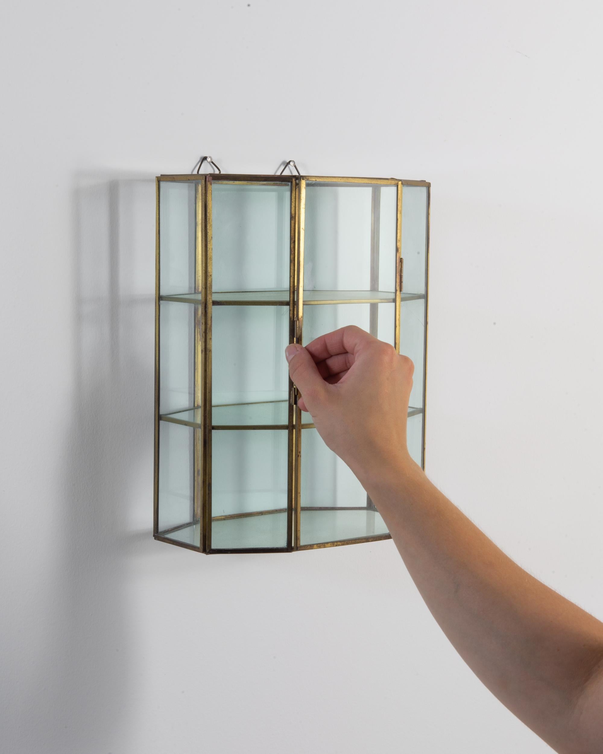 20th Century French Brass Mini Vitrine at 1stDibs