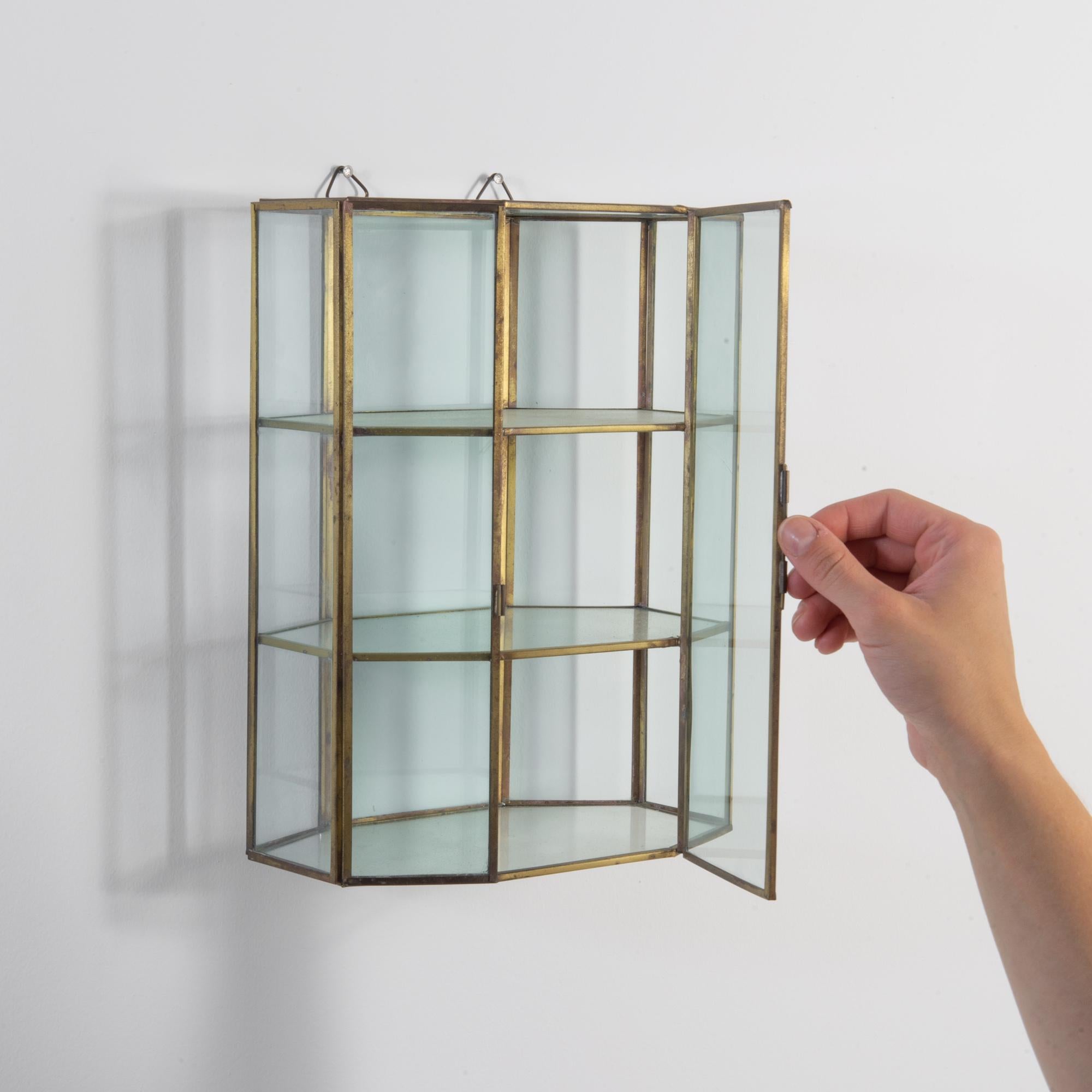 20th Century French Brass Mini Vitrine at 1stDibs