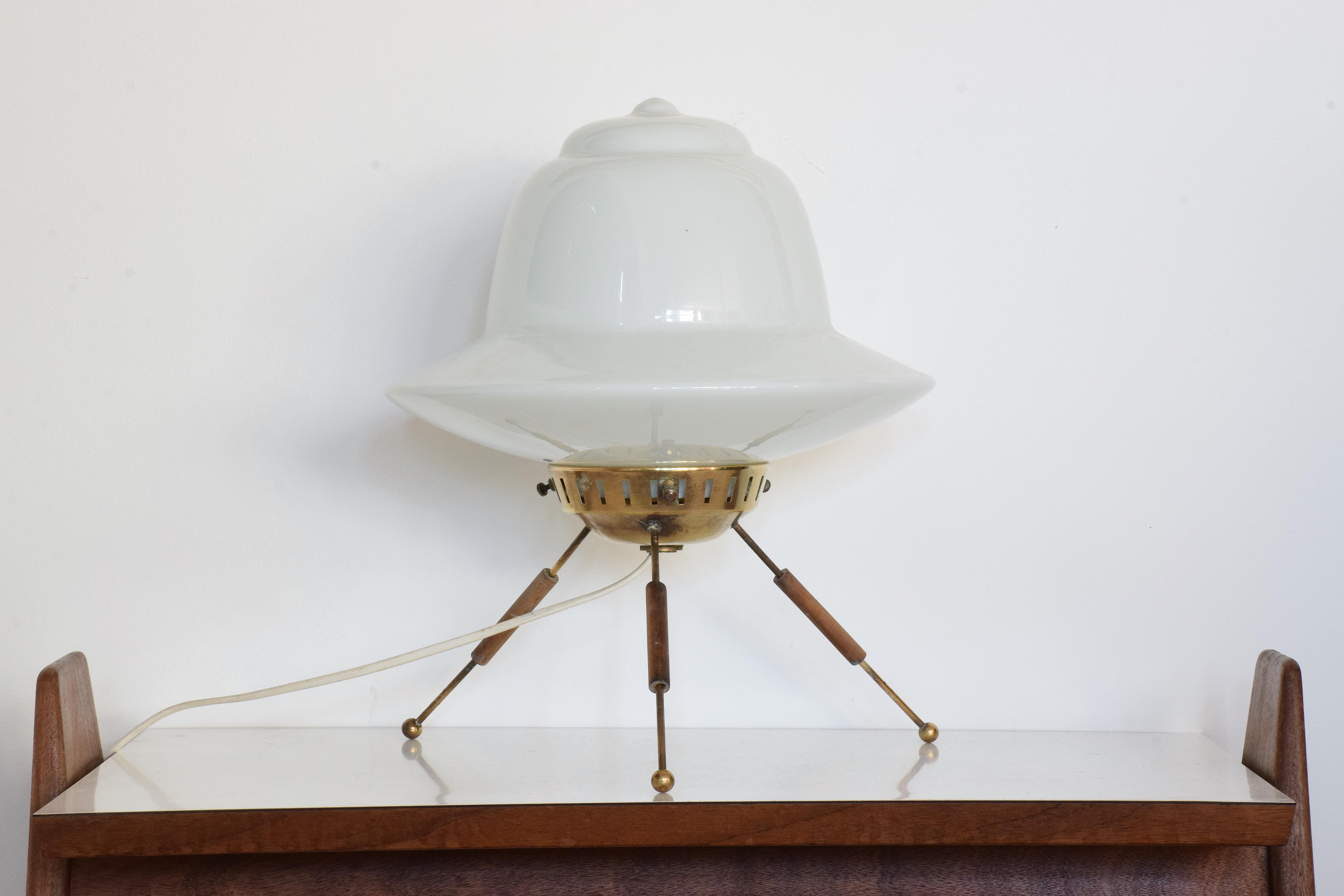 Space Age 20th Century French Brass Table Lamp, 1960s