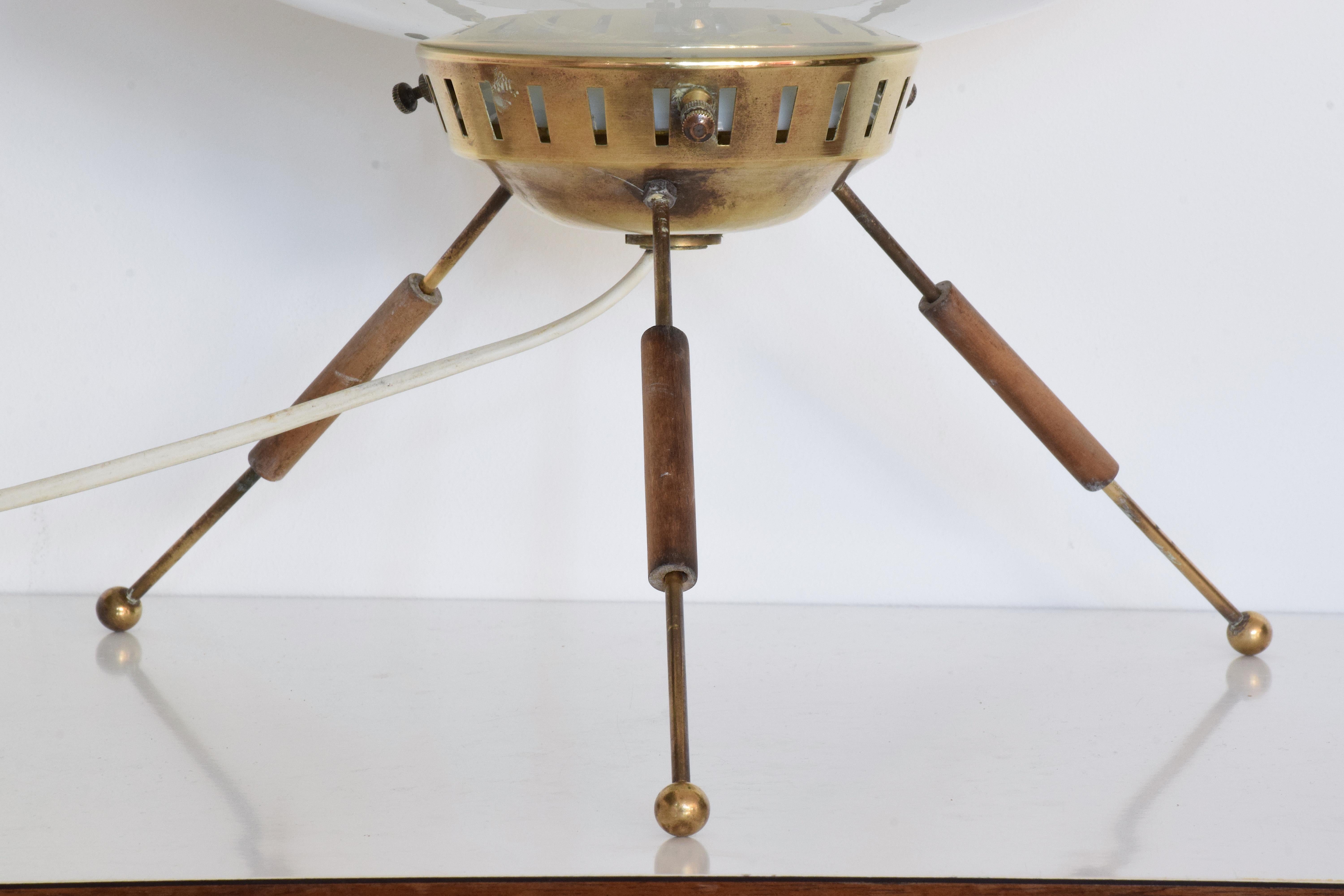 20th Century French Brass Table Lamp, 1960s 1