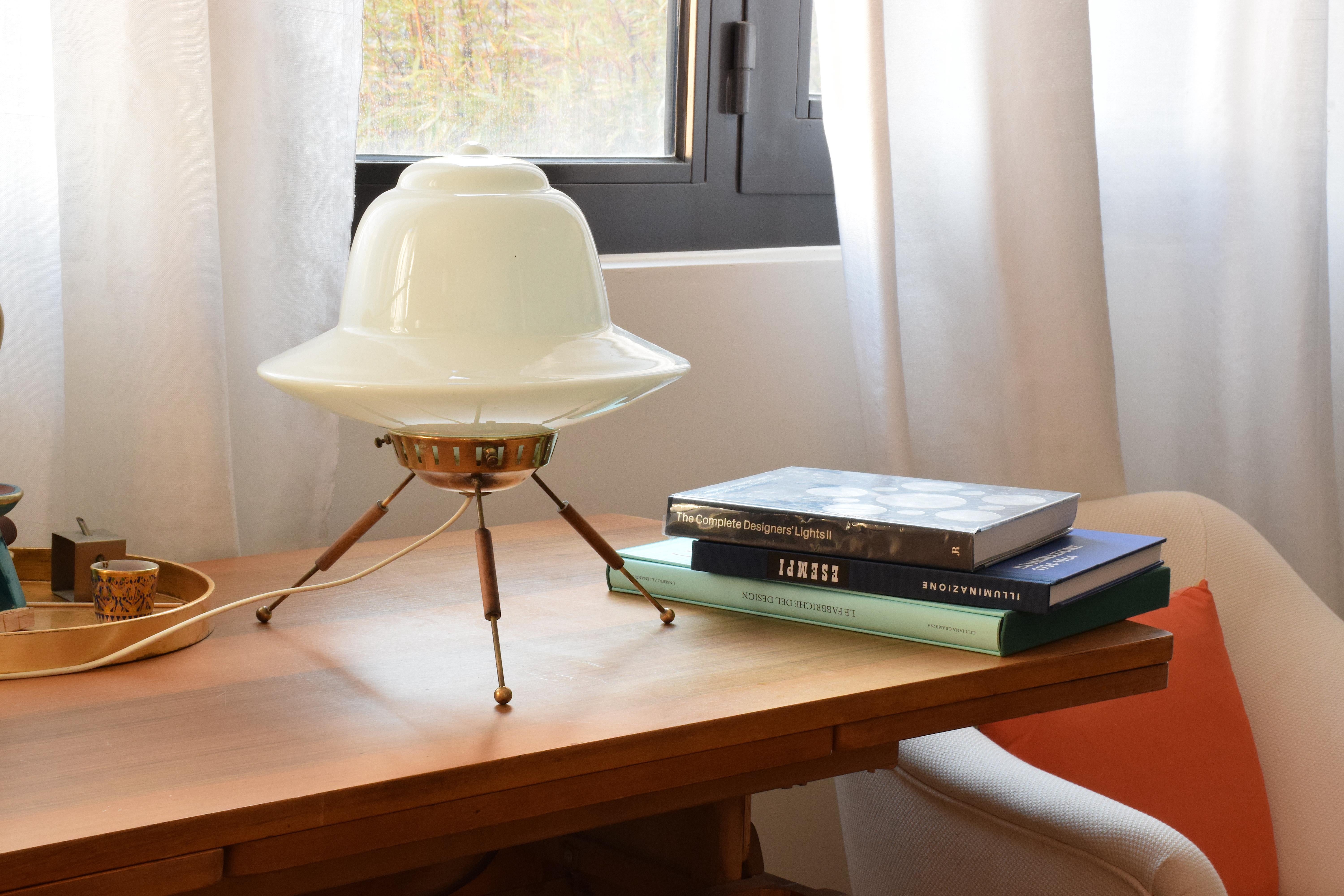 20th Century French Brass Table Lamp, 1960s 4