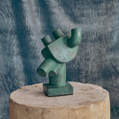 Sculpture abstraite française en bronze du XXe siècle