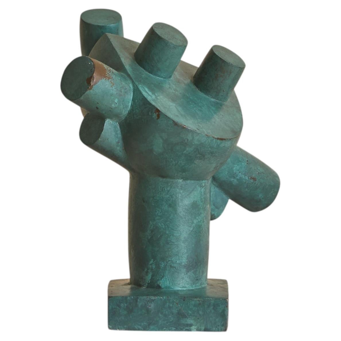 20th Century French Bronze Abstract Sculpture
