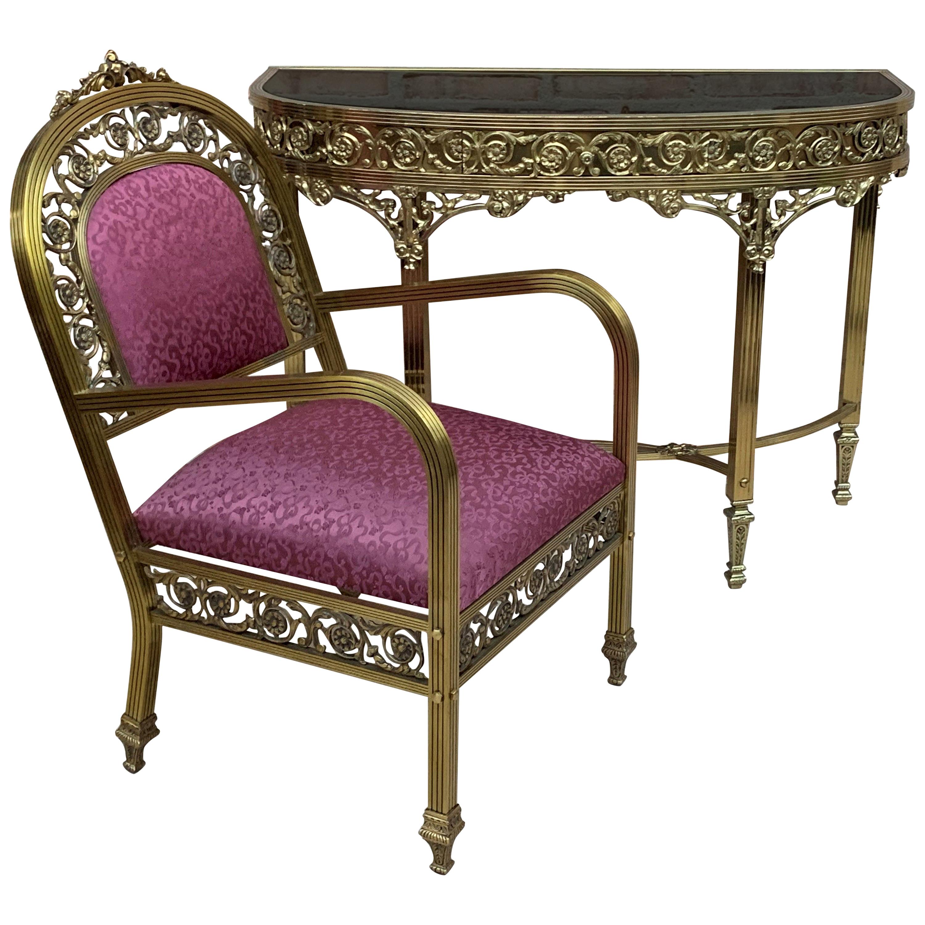 Viennese Art Nouveau Dressing Table with Mirror at 1stDibs