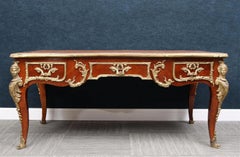 20th Century French Bronze Mounted, Ormolu, Leather Top, Vintage, Bureau Plat!!