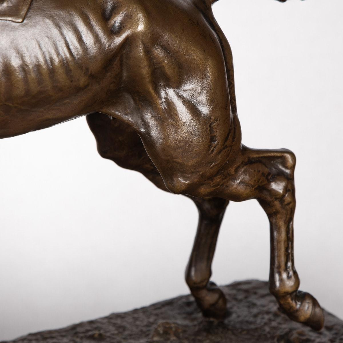 20th Century, French Bronze of Jockey & Horse Jumping a Fence, C.1900 7