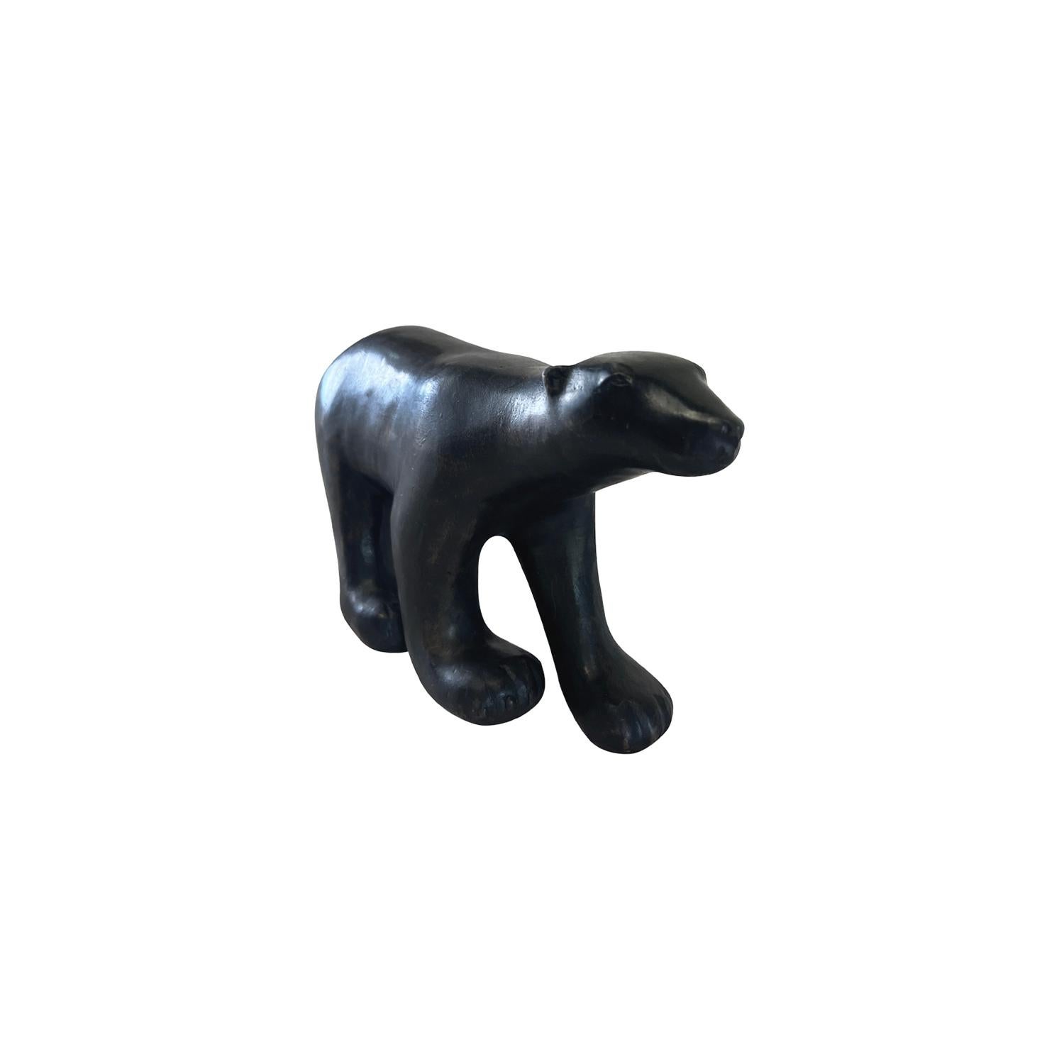 Hand-Crafted 20th Century French Bronze Polar Bear Sculpture - Vintage Décor by Pierre Chenet For Sale