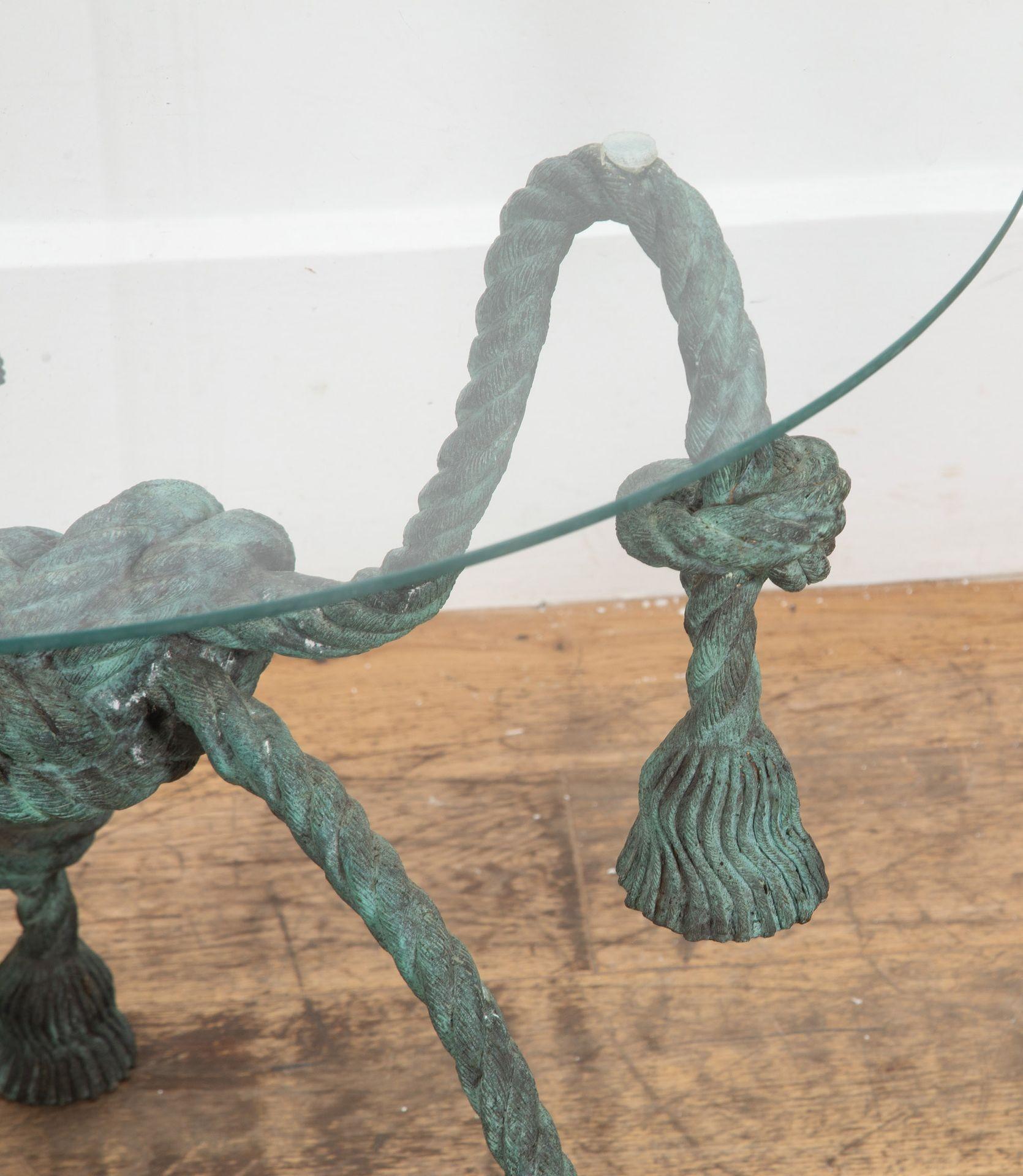20th Century French Bronze Rope Tasselled Table For Sale 6