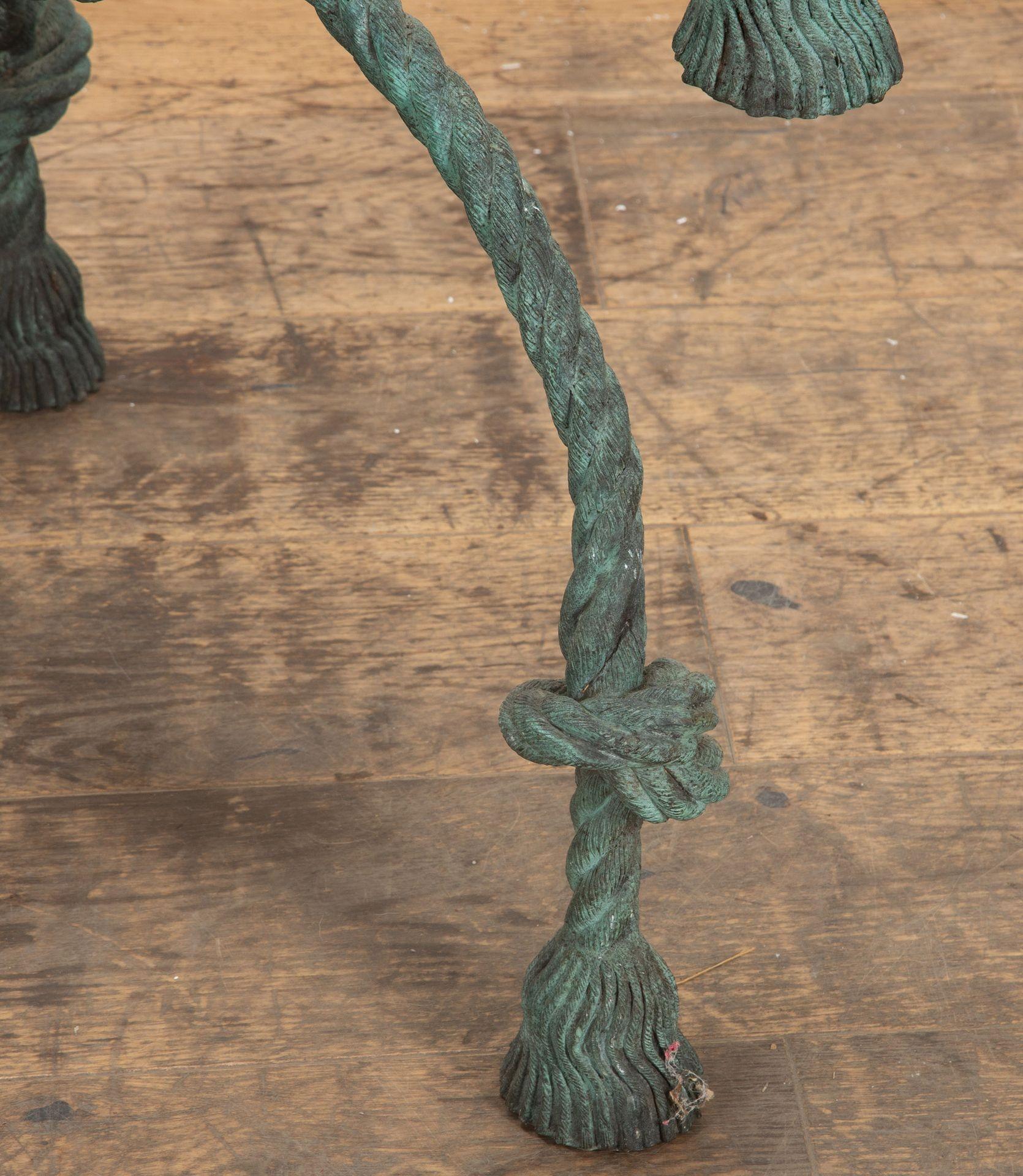 20th Century French Bronze Rope Tasselled Table For Sale 7