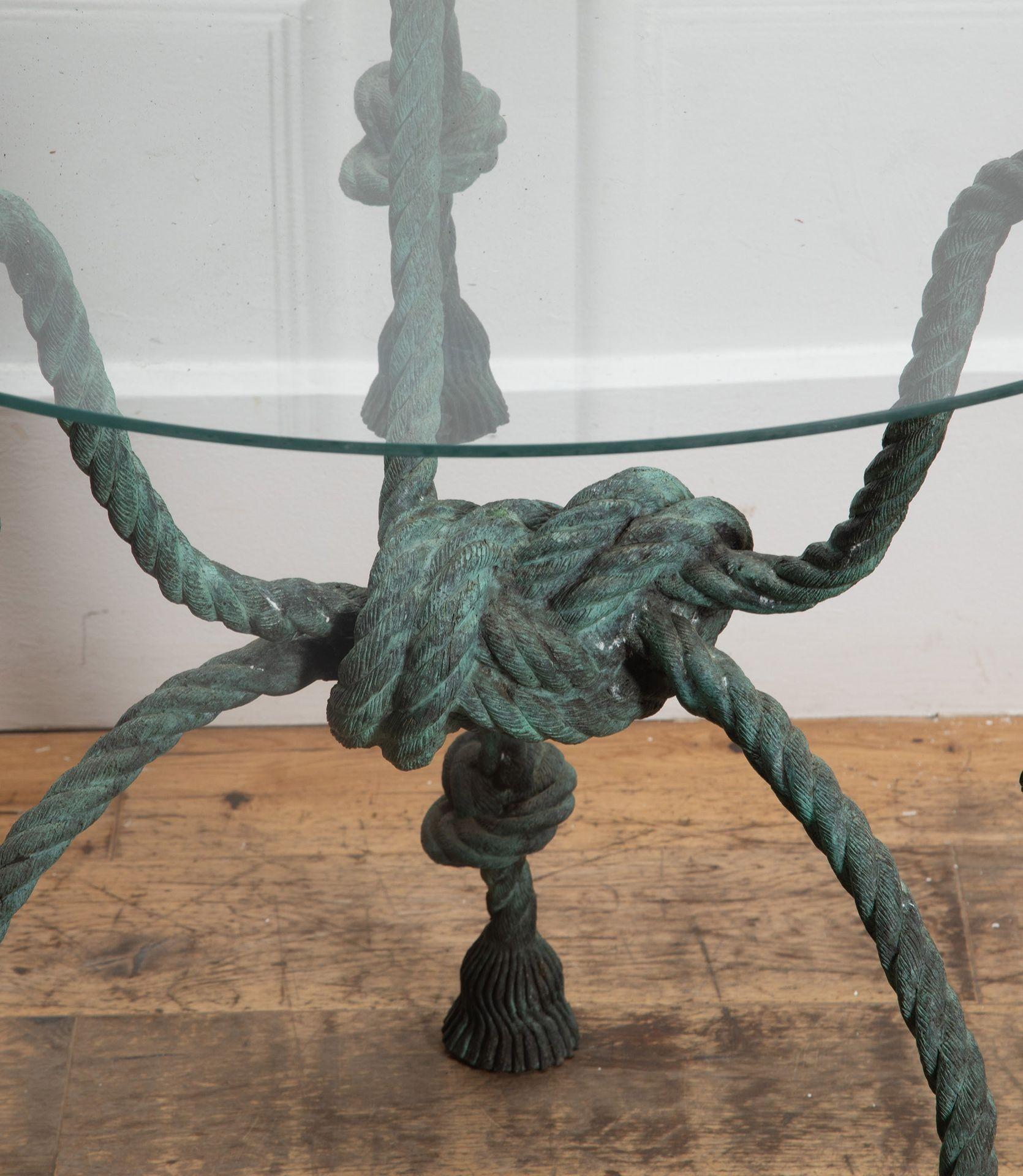 20th Century French Bronze Rope Tasselled Table For Sale 8