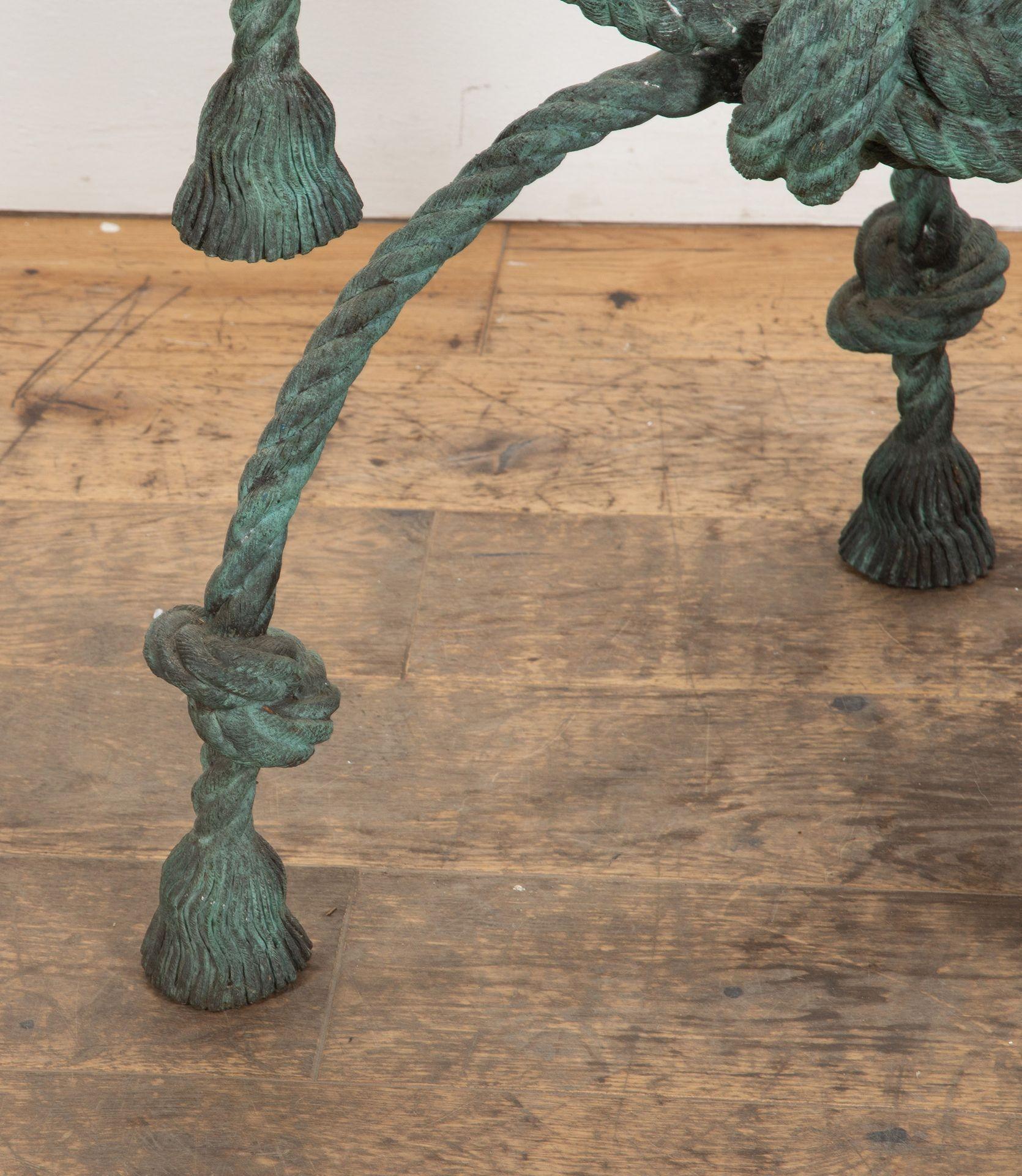 20th Century French Bronze Rope Tasselled Table For Sale 9