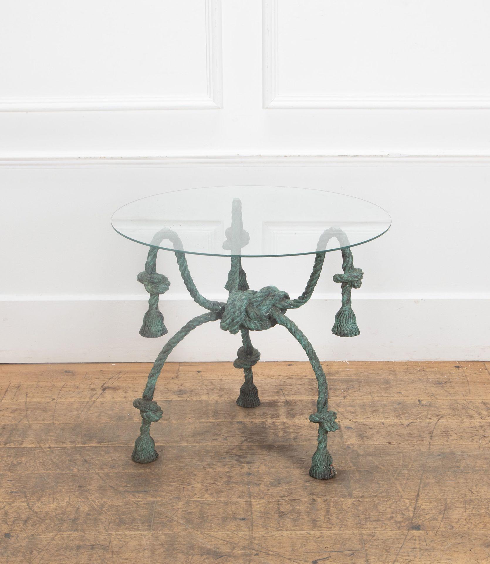 20th Century French Bronze Rope Tasselled Table In Good Condition For Sale In Gloucestershire, GB
