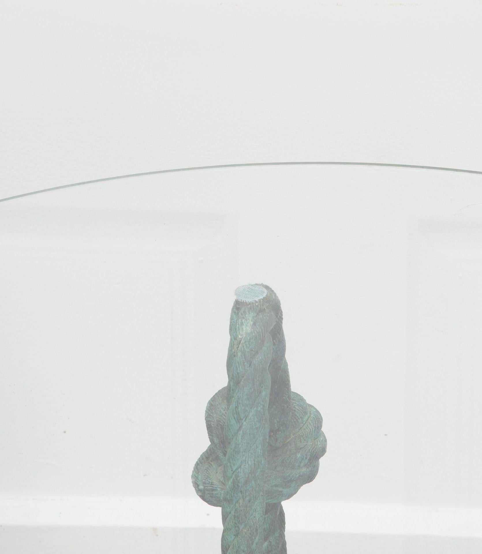 20th Century French Bronze Rope Tasselled Table For Sale 2