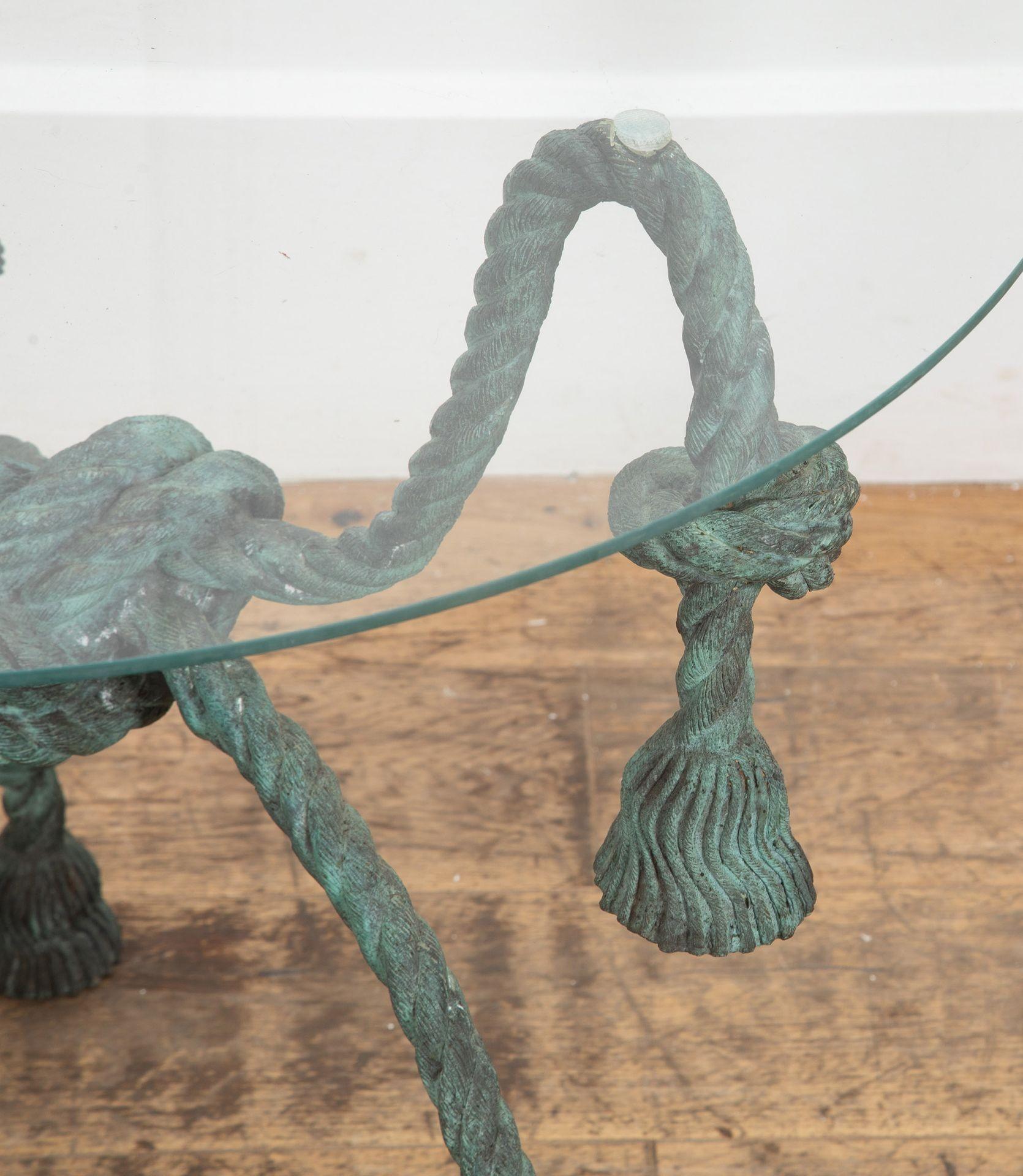 20th Century French Bronze Rope Tasselled Table For Sale 4