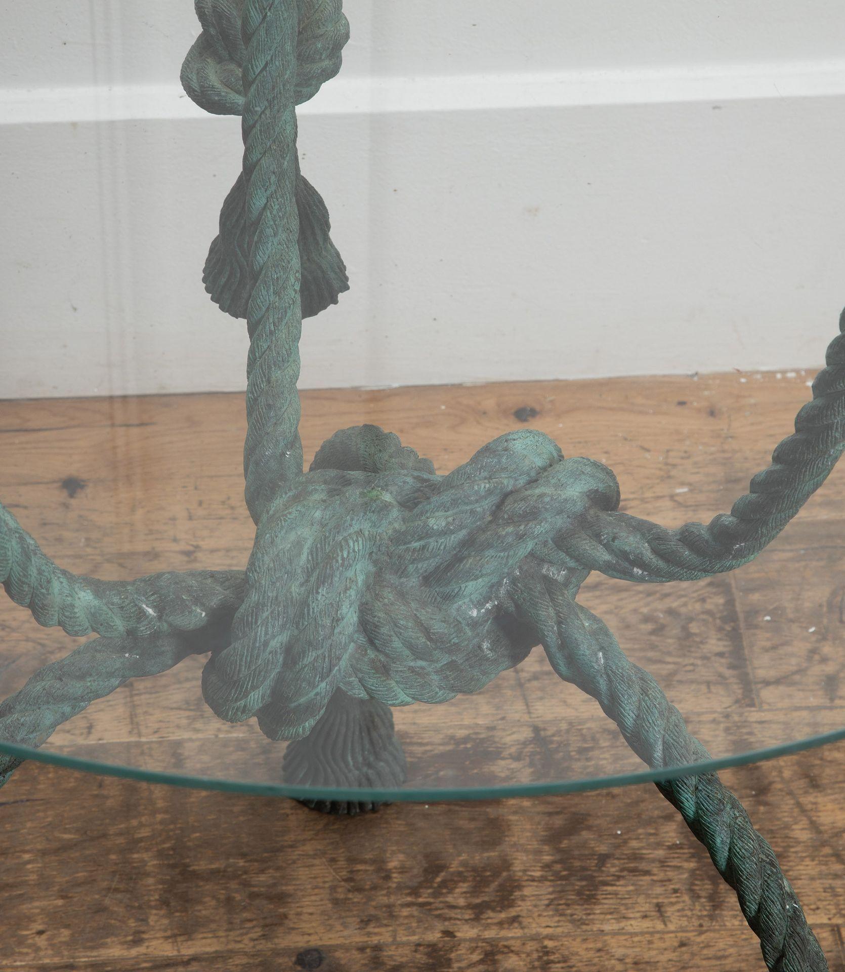 20th Century French Bronze Rope Tasselled Table For Sale 5