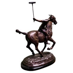 20th Century French Bronze Sculpture, Polo Player