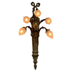20th Century French Bronze Wall Sconces