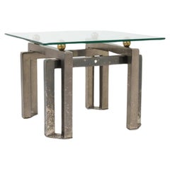 Vintage 20th Century French Brutalist Coffee Table