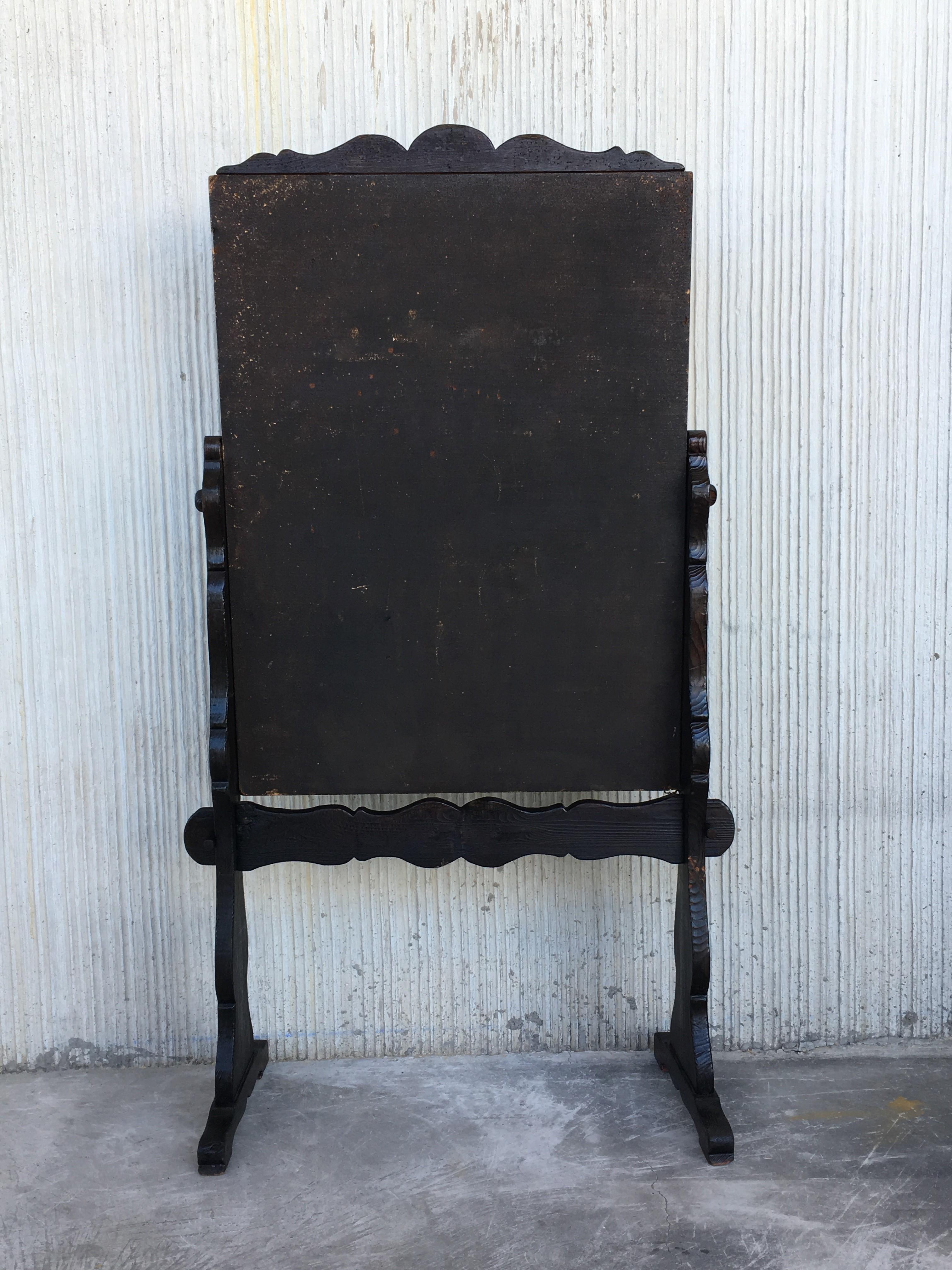 20th Century French Bulletin Board with Lyre Legs Style In Good Condition For Sale In Miami, FL