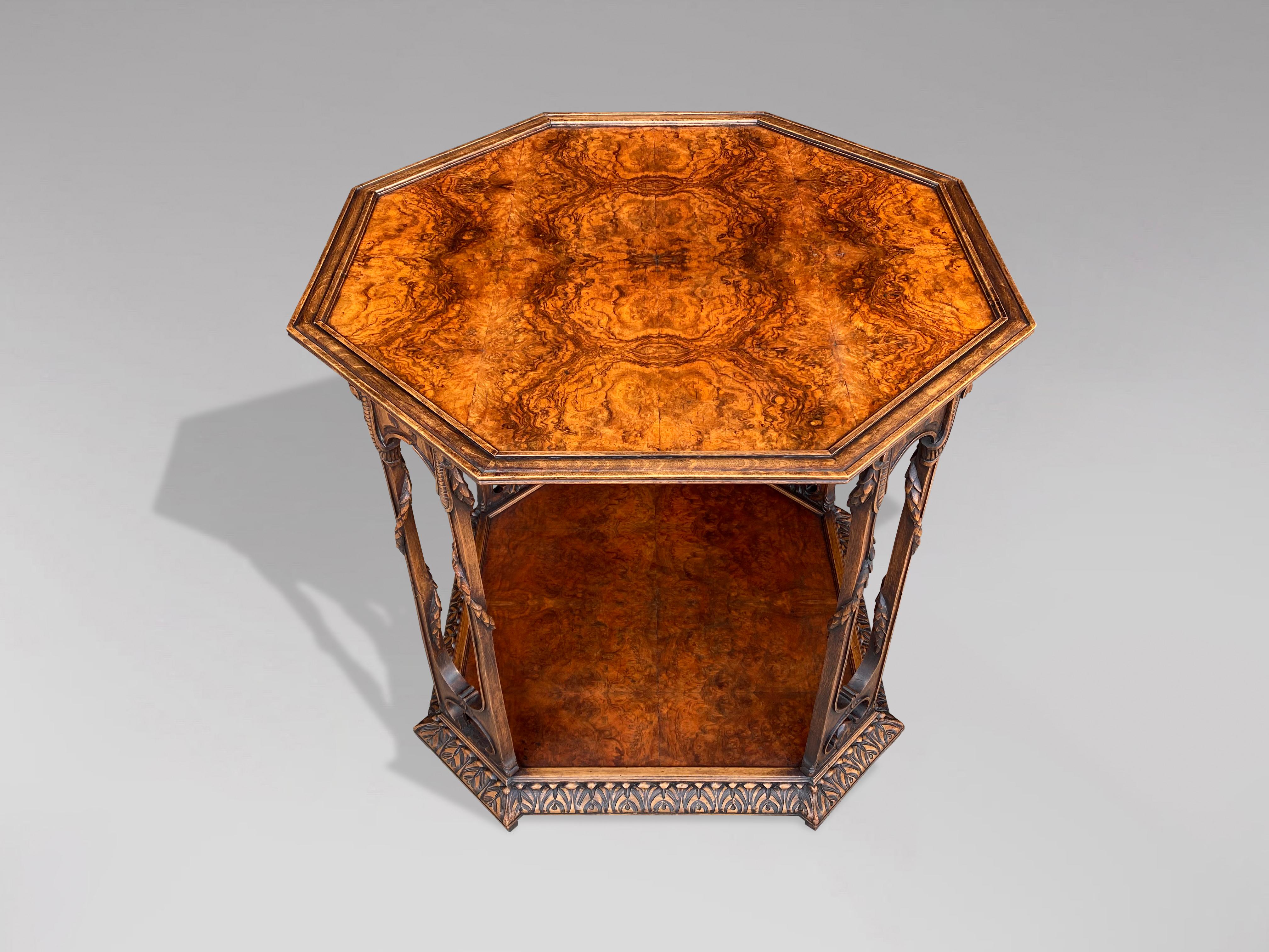 20th Century French Burr Walnut Occasional Table In Good Condition For Sale In Petworth,West Sussex, GB