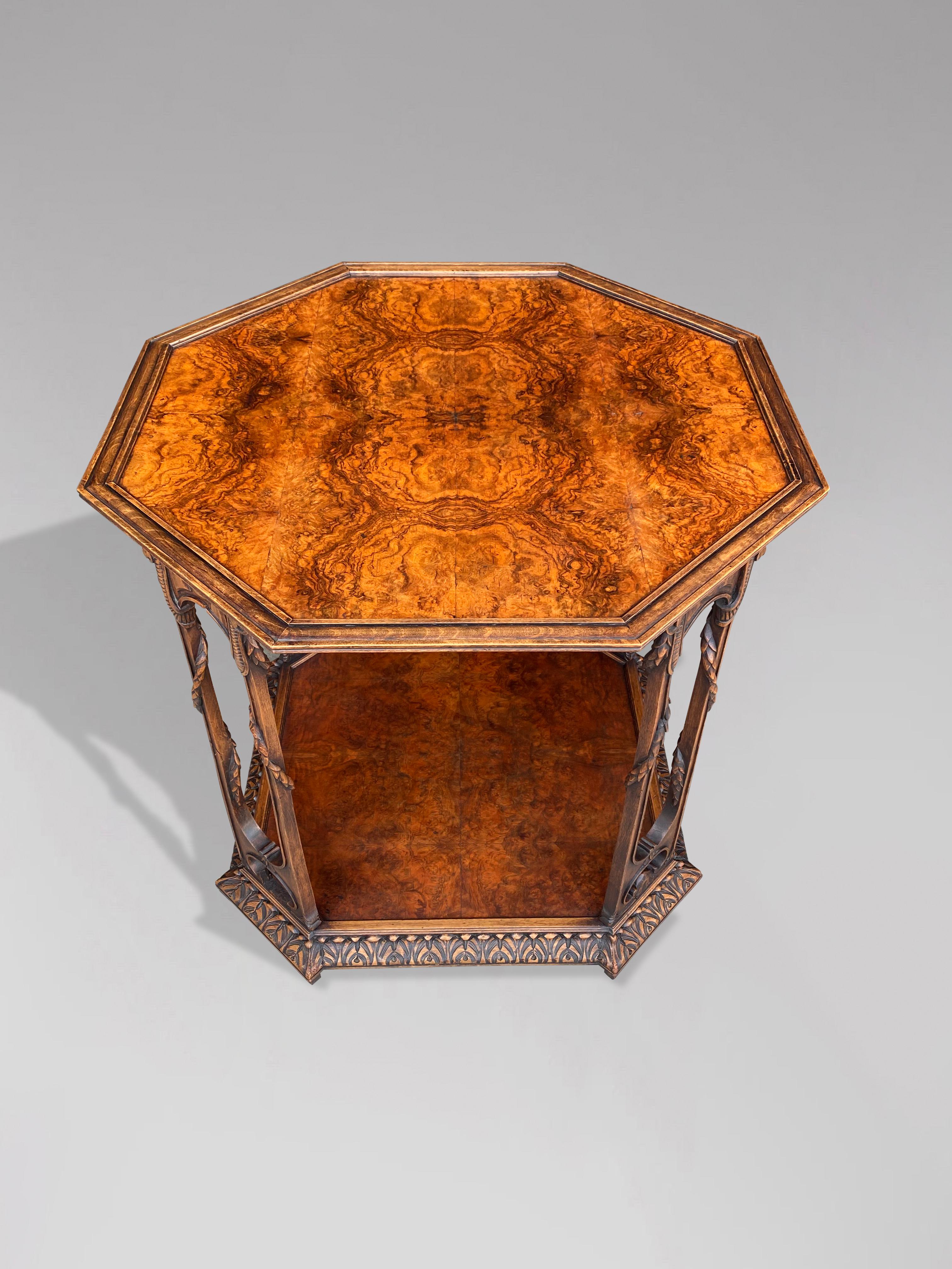 20th Century French Burr Walnut Occasional Table For Sale 3