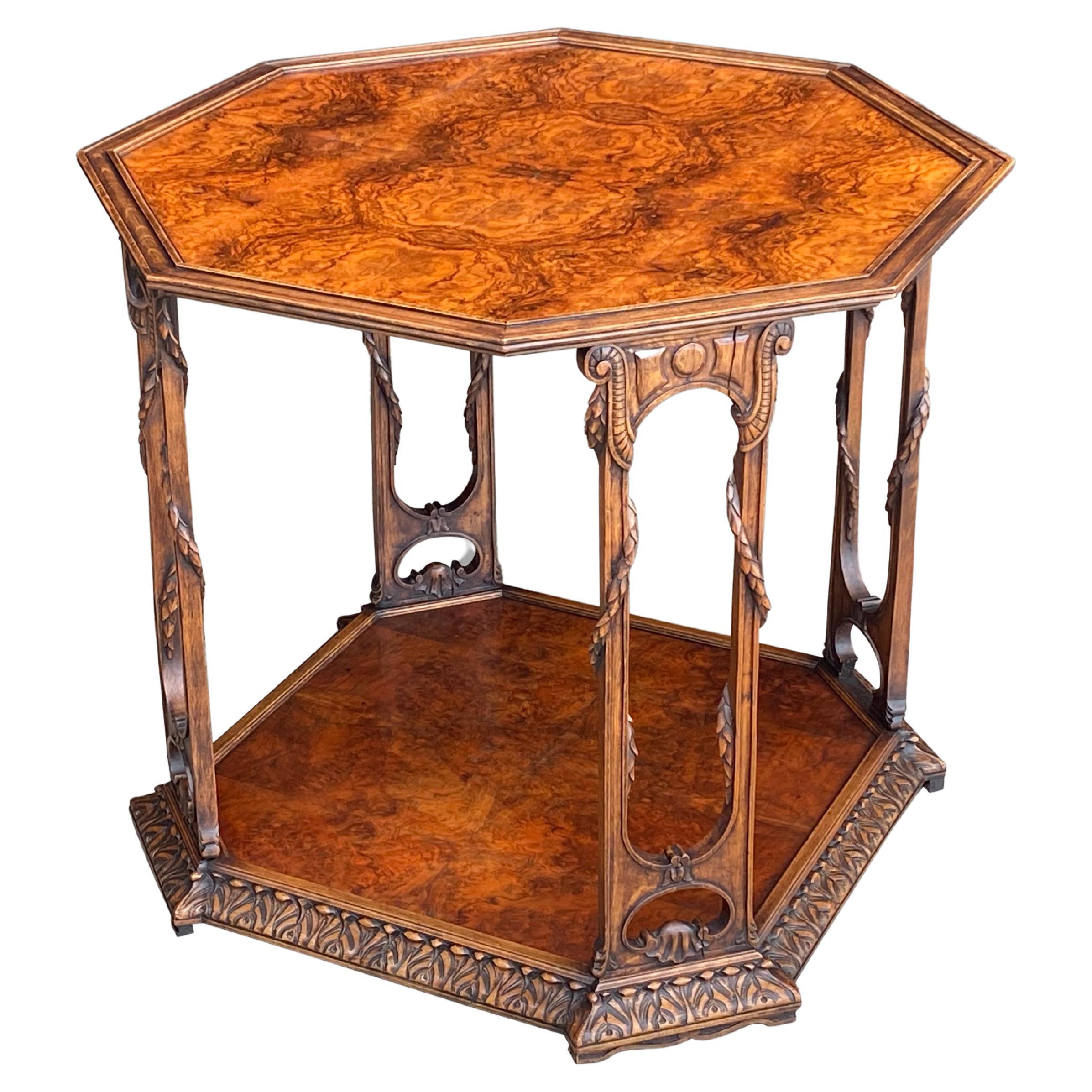 20th Century French Burr Walnut Occasional Table For Sale