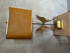 20th century French Butterfly Brass Table Lamp, 1950s