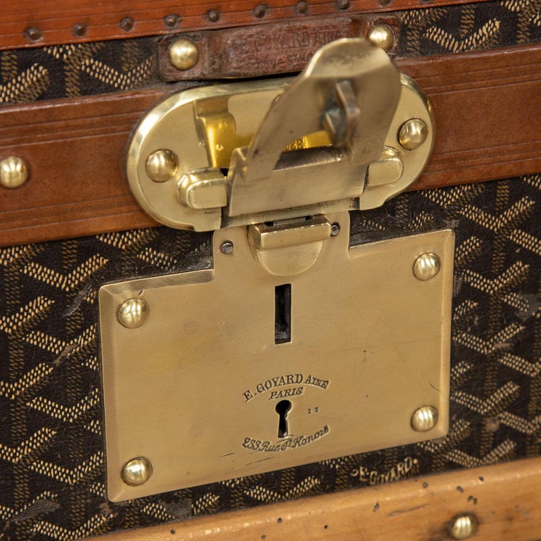 20th Century French Cabin Trunk Trunk By Goyard, c.1900 For Sale 8