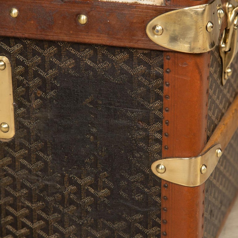 20th Century French Cabin Trunk Trunk By Goyard, c.1900 For Sale 14