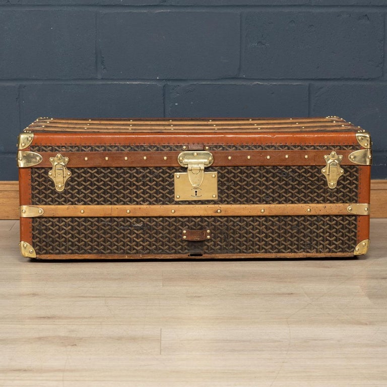 20th Century French Cabin Trunk Trunk By Goyard, c.1900 In Good Condition For Sale In Royal Tunbridge Wells, Kent