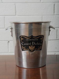 20th Century French Canard-Duchêne Aluminum Champagne Bucket with Original Label
