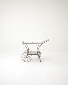 Chariot de bar français du 20ème siècle sur roues
