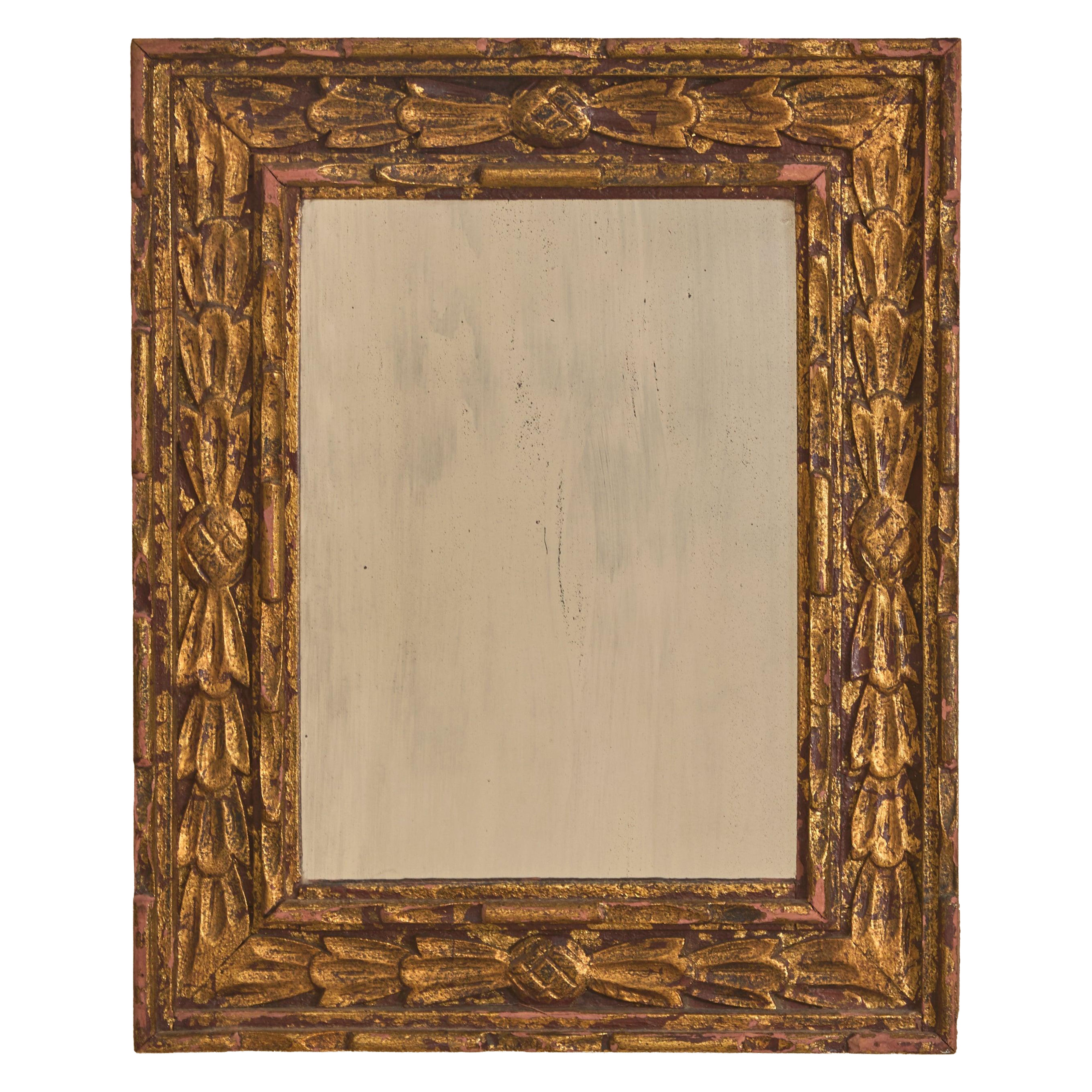 20th Century French Carved Giltwood Wall Mirror