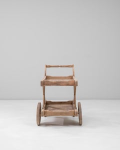 20th Century French Carved Oak Bar Cart