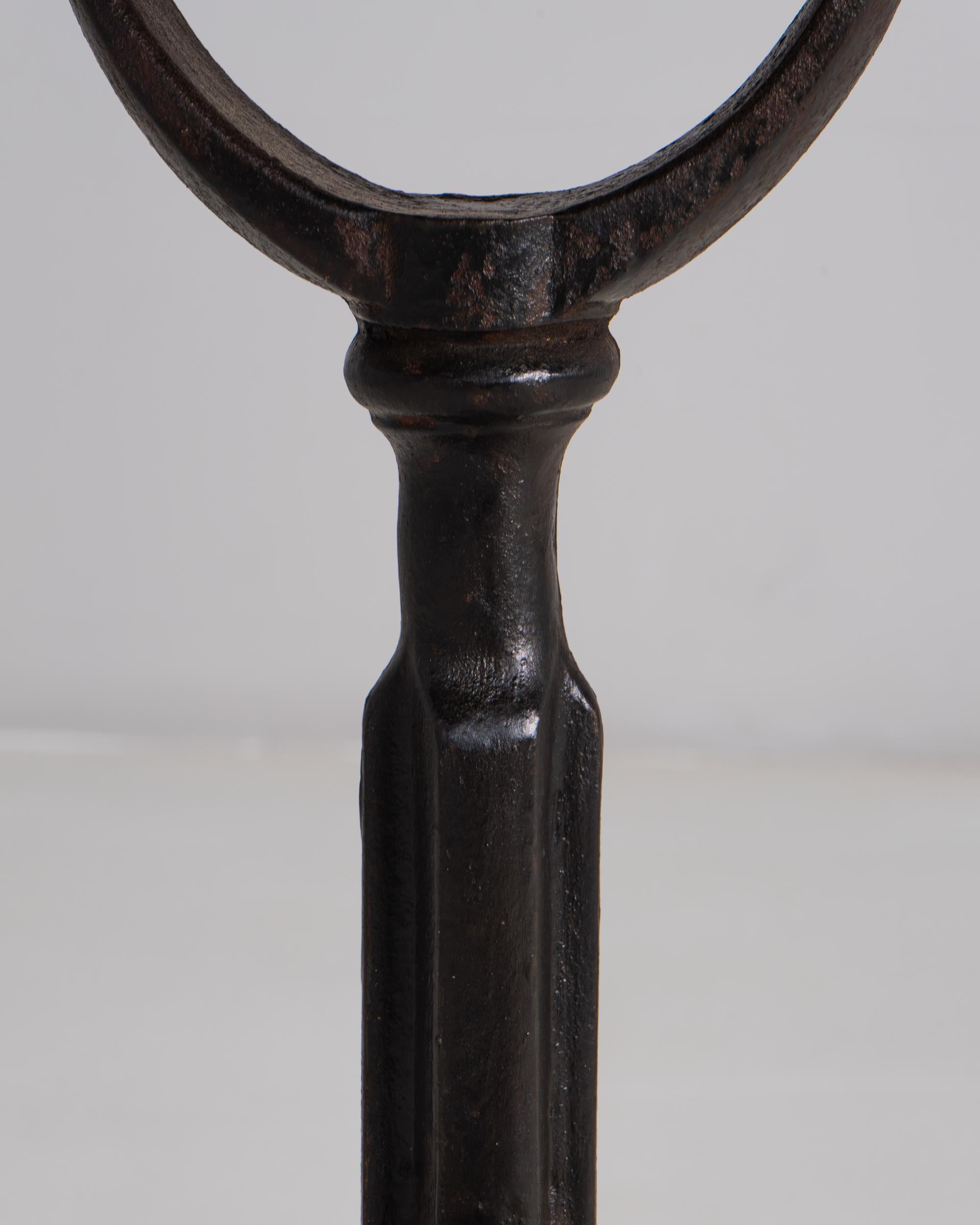 20th Century French Cast Iron Bistro Table With Marble Top For Sale 5